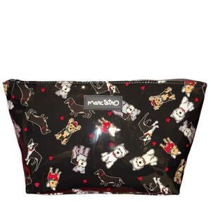 MARC TETRO “Dogs” Patent Leather Makeup Bag - NWT